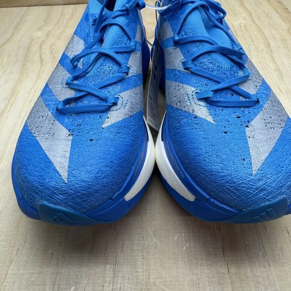 NEW Adidas Adizero Prime X3 Strung Blue Running Shoes Men Sz 9 Women 10 JQ0615